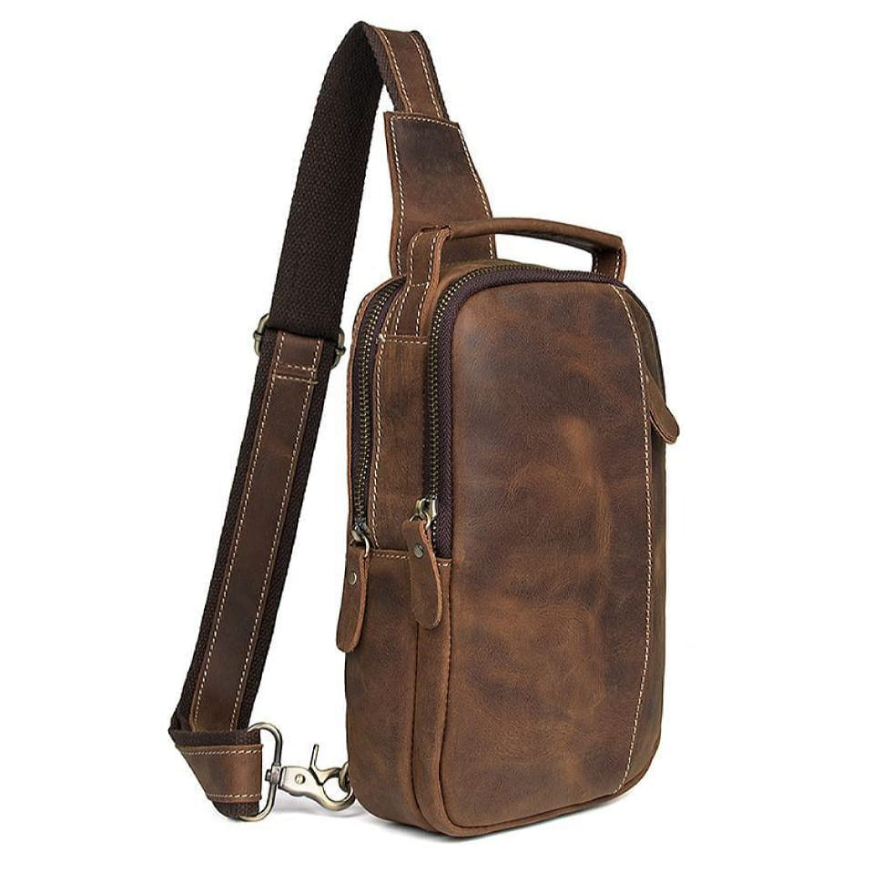 Модный рюкзак JD4009B на моношлейке из натуральной кожи Crazy Horse 