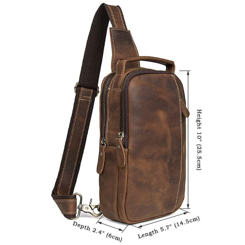 Модный рюкзак JD4009B на моношлейке из натуральной кожи Crazy Horse 