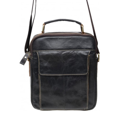 Men's leather shoulder bag Borsa Leather K16210-brown