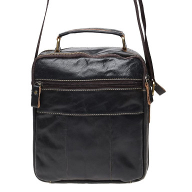Men's leather shoulder bag Borsa Leather K16210-brown