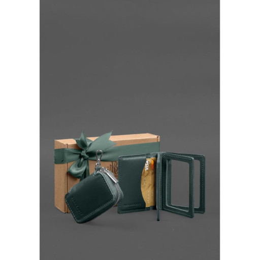 Набір шкіряних аксесуарів AUTO 2.0 Зелений
