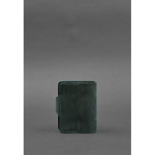 Шкіряний кард-кейс 7.1 (Книжка) зелений Crazy Horse