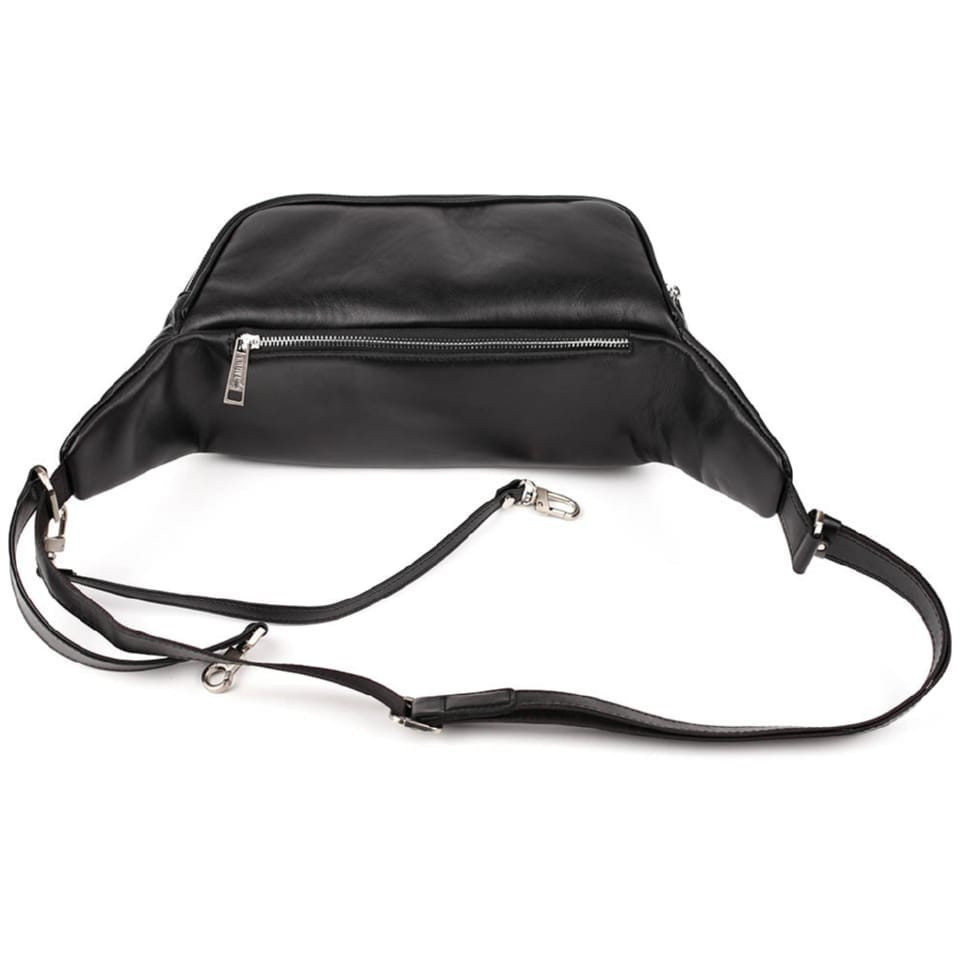 Leather banana camera bag TARWA 1313 (GA-1313-4lx) black nappa