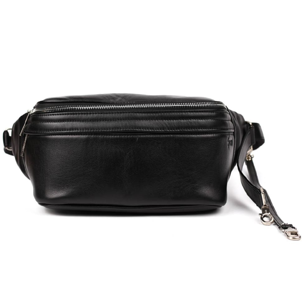 Leather banana camera bag TARWA 1313 (GA-1313-4lx) black nappa