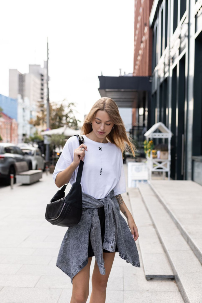 Leather banana camera bag TARWA 1313 (GA-1313-4lx) black nappa