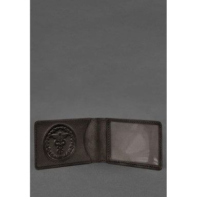 Leather cover for the ID of the State Tax Service dark brown