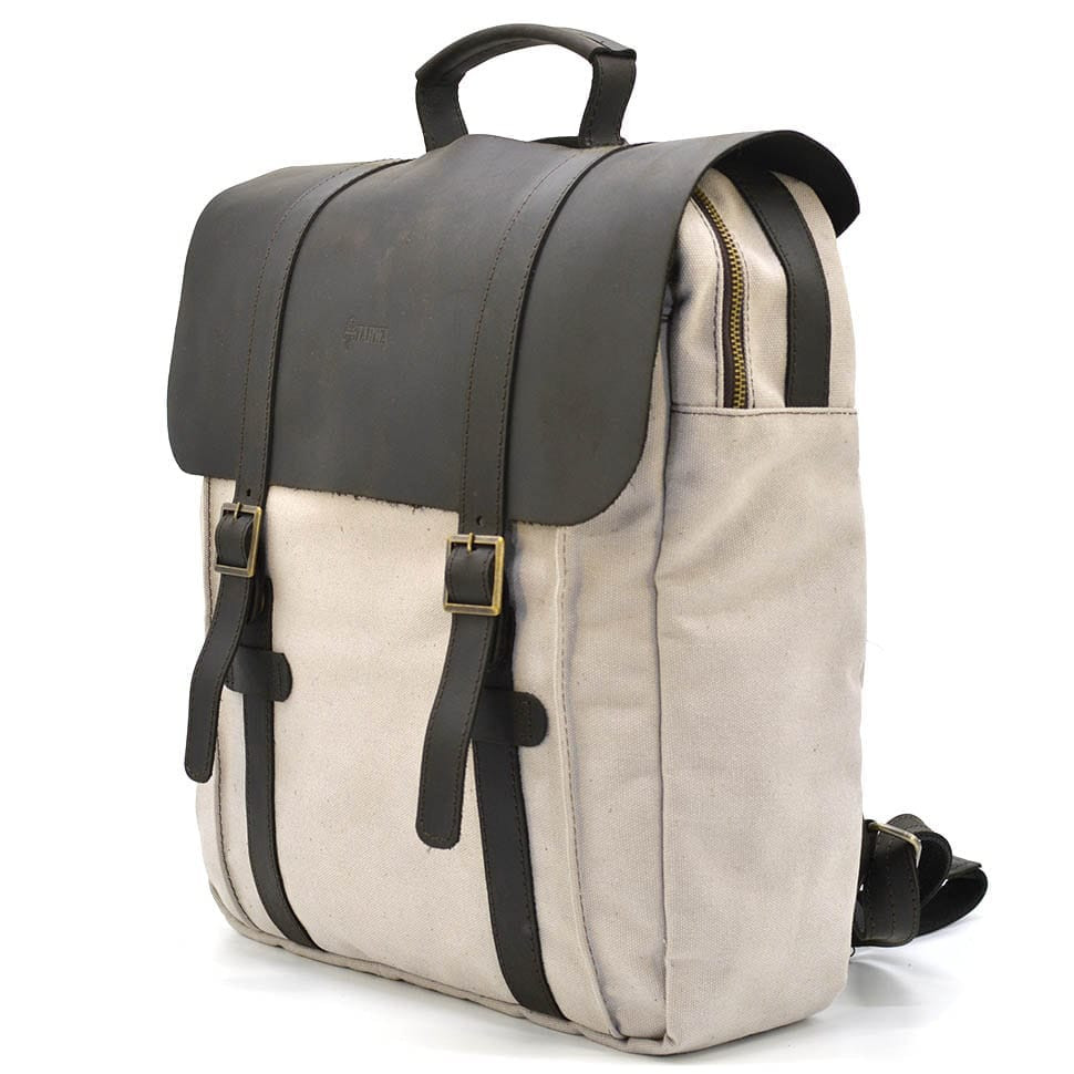Backpack bag for canvas laptop TARWA RCj-3420-3md ivory