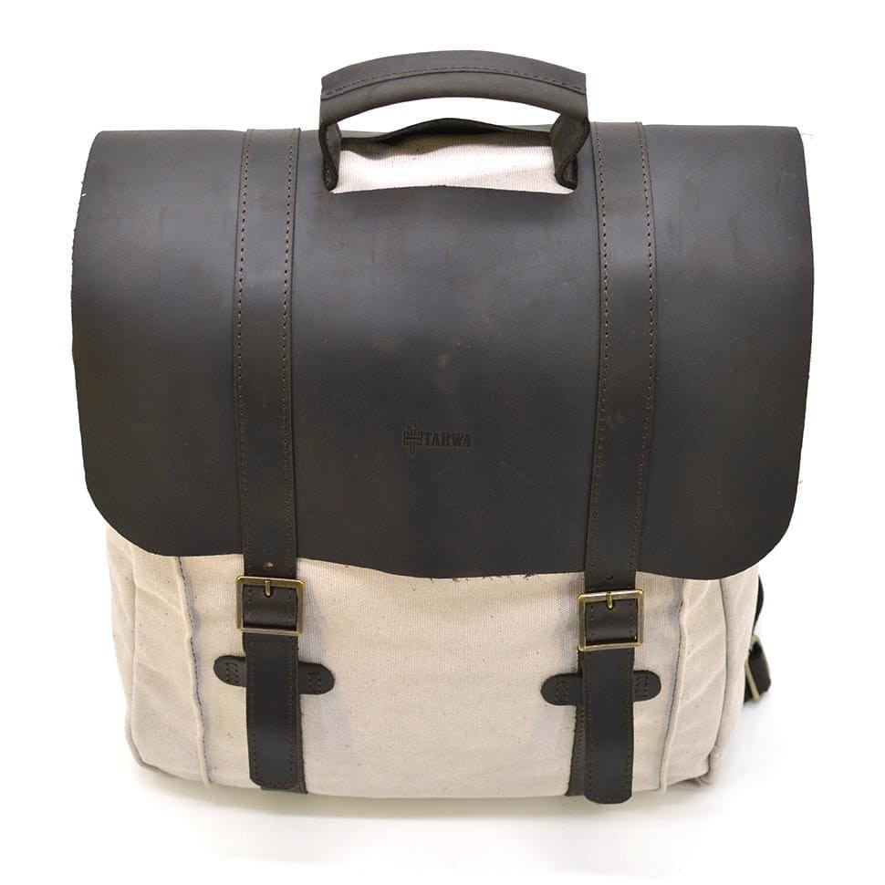 Backpack bag for canvas laptop TARWA RCj-3420-3md ivory