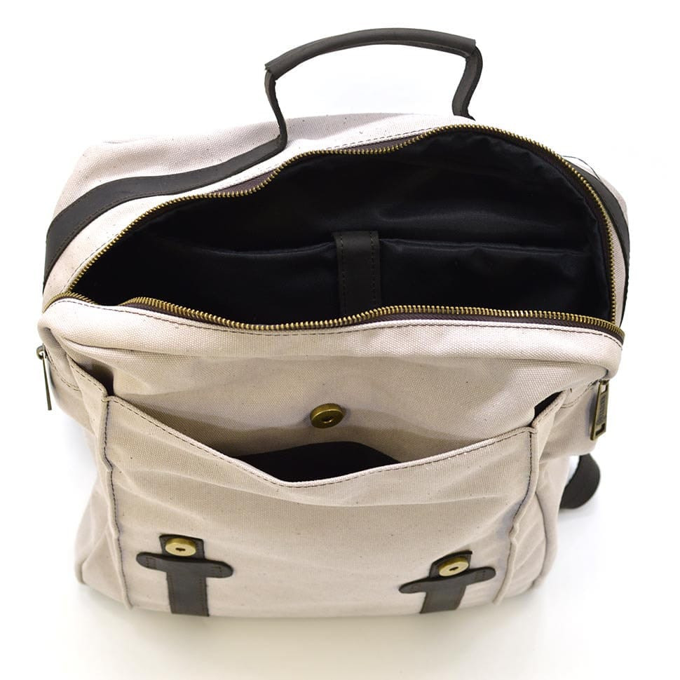 Backpack bag for canvas laptop TARWA RCj-3420-3md ivory