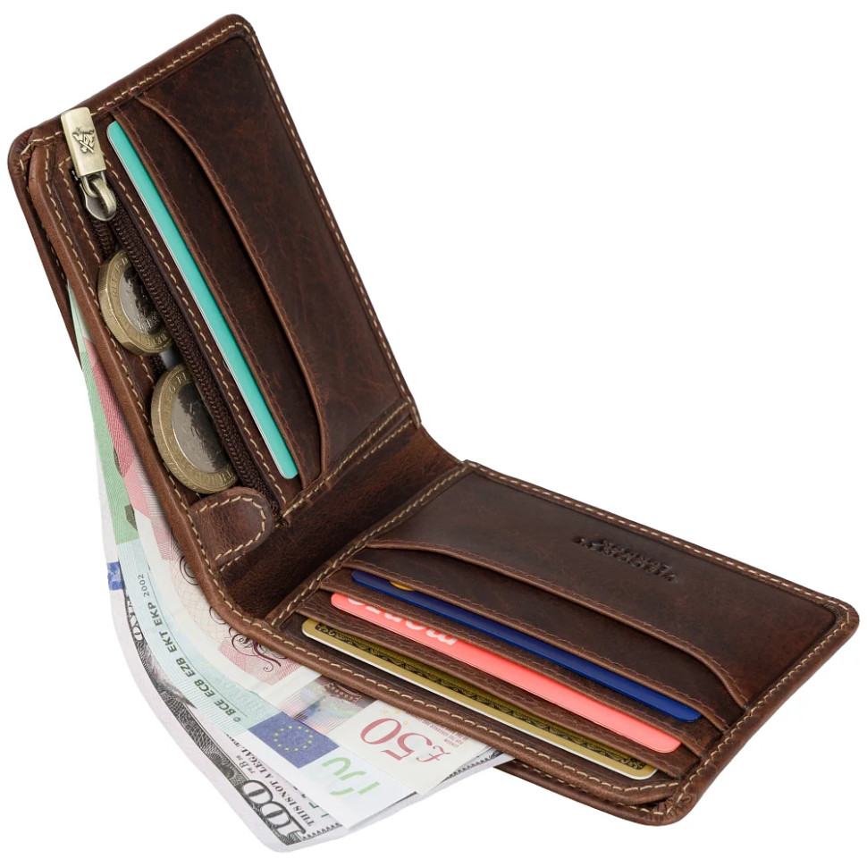 Гаманець чоловічий Visconti VT94 Rocco (Chestnut Brown)