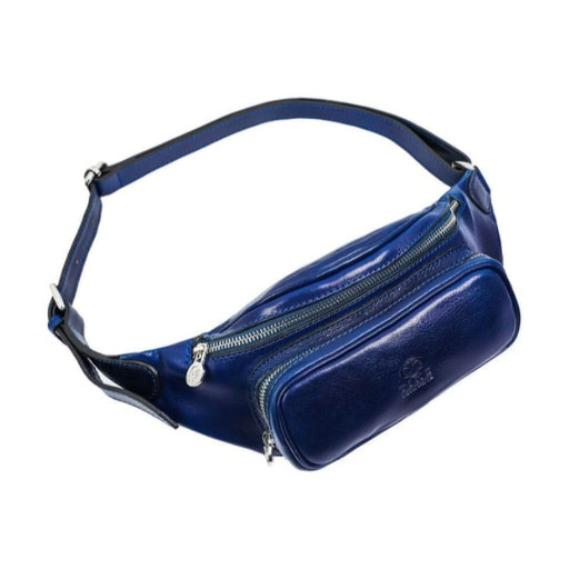 Сумка напоясна шкіряна - Independent People - синя Time Resistance 5231801