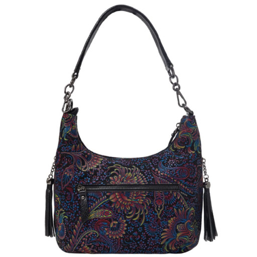 Сумка жіноча шкіряна Desisan 7312-995 сині квіти