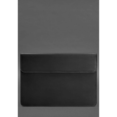 Magnetic Leather Envelope for Laptop Universal Black Crazy Horse