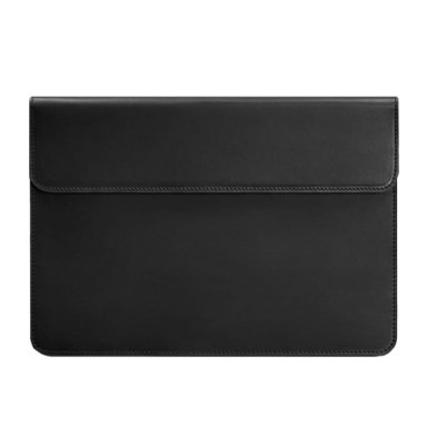 Magnetic Leather Envelope for Laptop Universal Black Crazy Horse