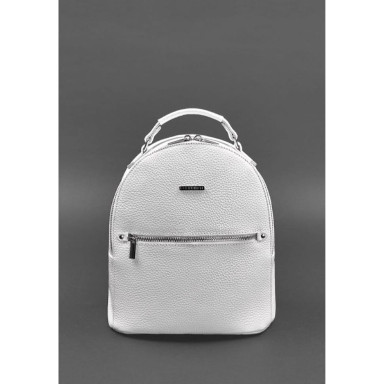 Kylie Leather Mini Backpack for Women white