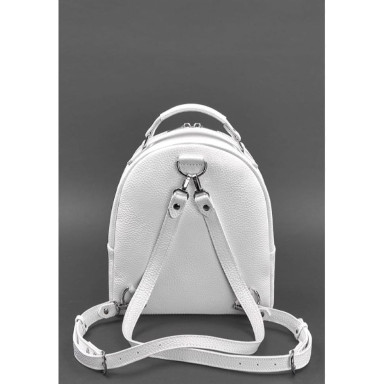 Kylie Leather Mini Backpack for Women white