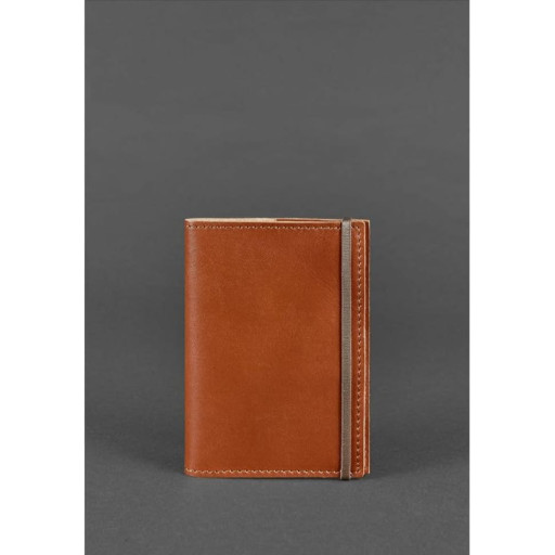 Шкіряна обкладинка для паспорта 1.0 світло-коричнева