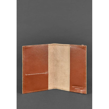Leather passport cover 1.0 light brown
