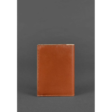 Leather passport cover 1.0 light brown