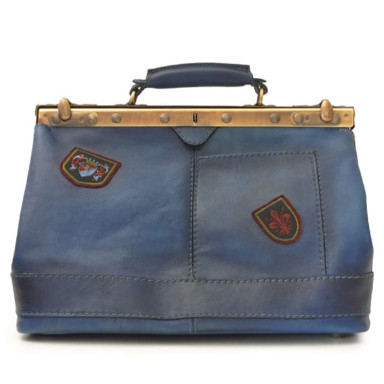 Pratesi BBL127/35 - Handbag San Casciano in cow leather Bruce Blue