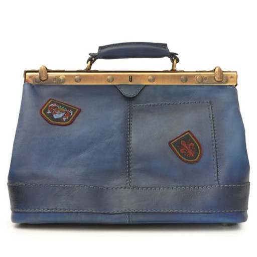 Pratesi BBL127/35 - Handbag San Casciano в шкіряній шкірі Bruce Blue