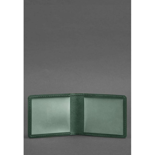 Шкіряна обкладинка для посвідчення з гербом, зелений Crazy Horse