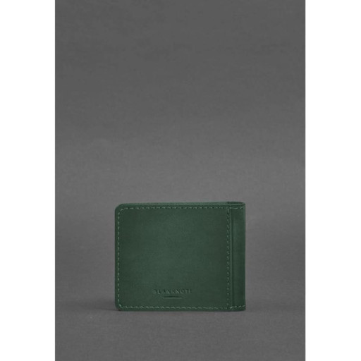 Шкіряна обкладинка для посвідчення з гербом, зелений Crazy Horse