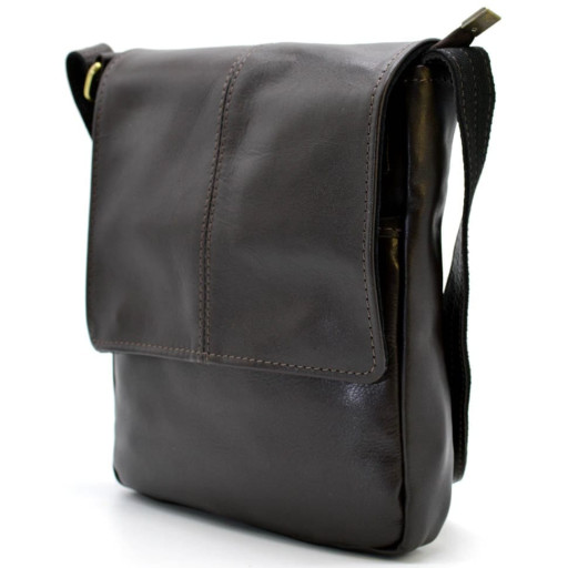 Чоловіча сумка через плече з коричневим клапаном GC-1301-3md TARWA