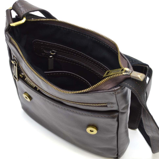 Чоловіча сумка через плече з коричневим клапаном GC-1301-3md TARWA