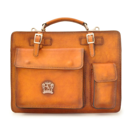 Pratesi BCO466/34 - Business Bag Milano Медіа в шкіряній шкірі Bruce Cognac