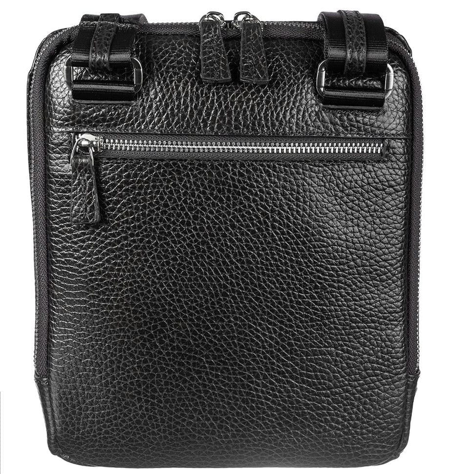 Барсетка м'яка шкіряна DESISAN 1467-01 чорний дрібний флотар