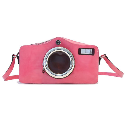 Pratesi RRO444 - Photocamera Radica Shoulder Bag в шкіряній kožeній Radica Pink