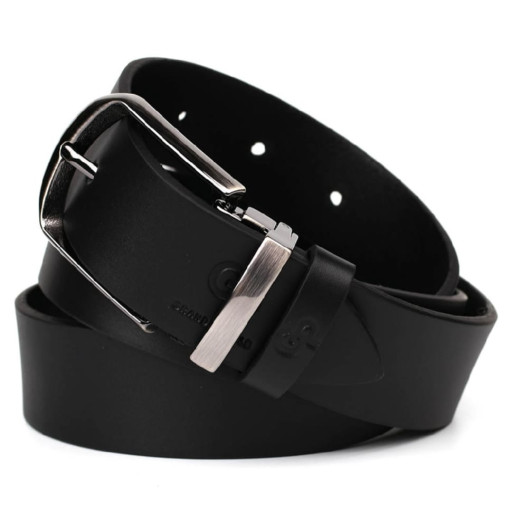 Шкіряний ремінь чорний 35мм Grande Pelle 310512861