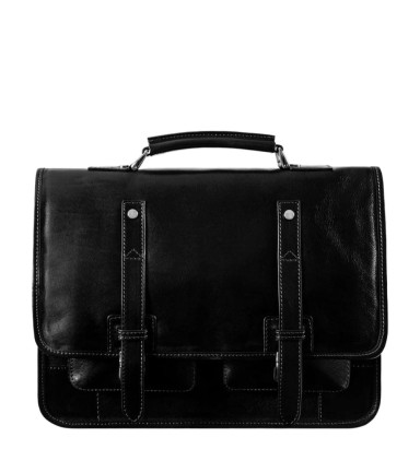 Leather Briefcase Backpack - A Midsummer Night's Dream - Black color - Time Resistance 5243101