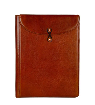 Leather Portfolio for Women - The Loved One -  Cognac Brown color -  Time Resistance 5245901W