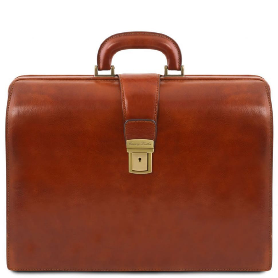 Canova Шкіряний портфель-саквояж на три відділення Tuscany TL141347