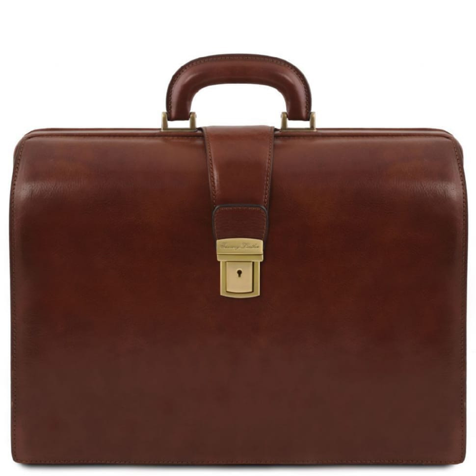 Canova Шкіряний портфель-саквояж на три відділення Tuscany TL141347