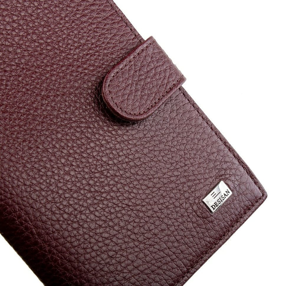 Обкладинка авто+паспорт шкіряна Desisan 102-339 бордо флотар