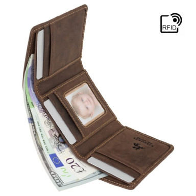 Mens wallet Visconti 700 OIL BRN