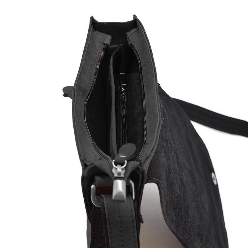 Шкіряна чоловіча сумка LIMARY Lim-131RA чорна через плече