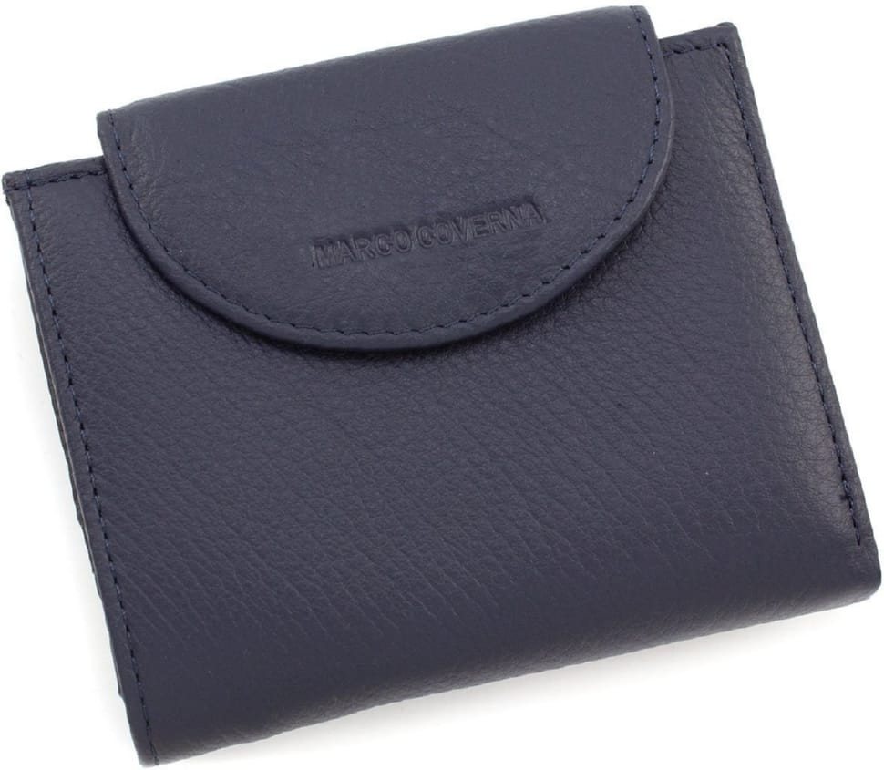 Women's dark blue leather wallet Marco Coverna MC-2036-5 blue