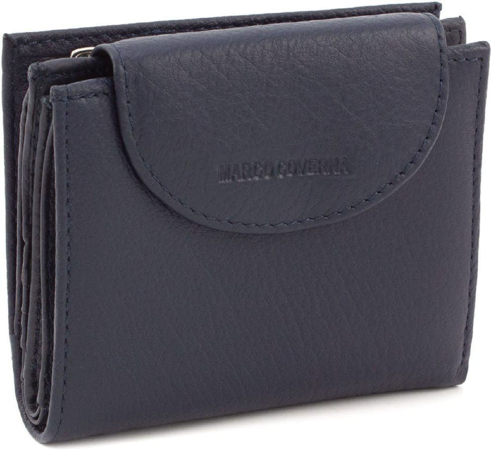 Women's dark blue leather wallet Marco Coverna MC-2036-5 blue