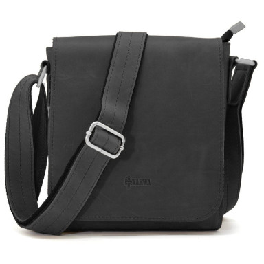 Men's leather shoulder bag RA-30271-3md TARWA black