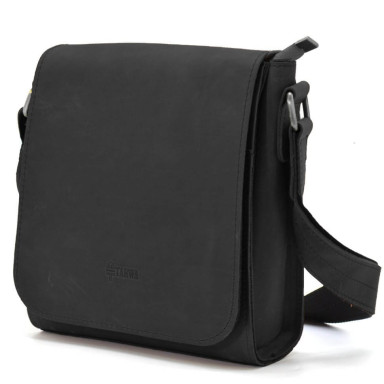 Men's leather shoulder bag RA-30271-3md TARWA black