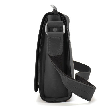 Men's leather shoulder bag RA-30271-3md TARWA black