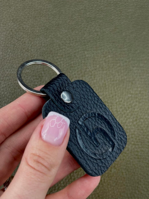 Брелок кожаный SKILL (черный)