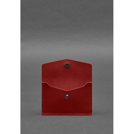 Шкіряний кард-кейс 9.0 червоний краст