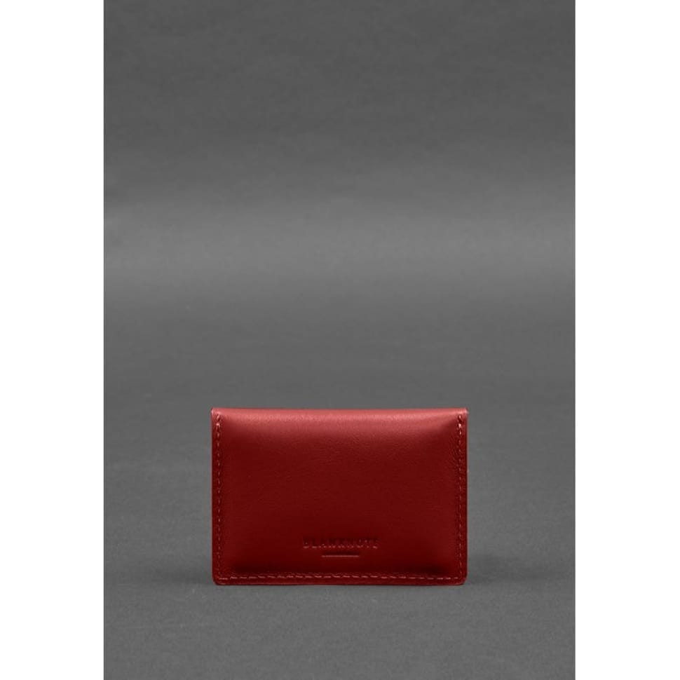 Шкіряний кард-кейс 9.0 червоний краст