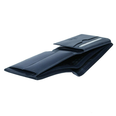 Leather wallet Viasorte 533 navy blue