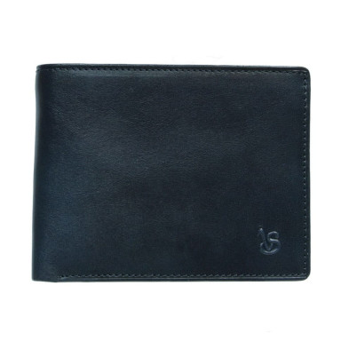 Leather wallet Viasorte 533 navy blue